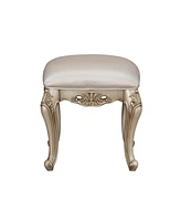 Streamdale Furniture Gorsedd Vanity Stool, Fabric & Antique White