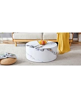 The cylindrical table with its patterned design can be easily integrated into a variety of interior styles, from coffee tables to small dining tables
