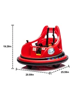 12V ride on bumper car for kids, electric car for kids,1.5-5 Years Old, W/Remote Control, Led Lights, Bluetooth & 360 Degree Spin, Vehicle body with a