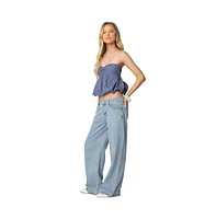 Edikted Women's Serina Strapless Bubble Top