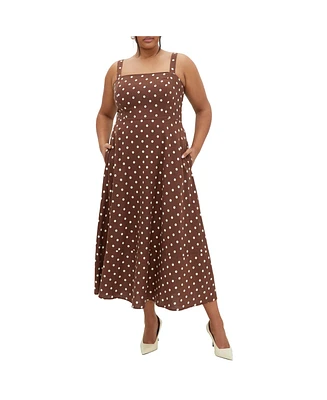 City Chic Plus Collins Print Maxi Dress