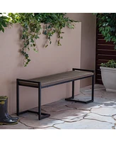 Streamdale Furniture Chic Acacia Wood Bench With Iron Legs: Style And Durability