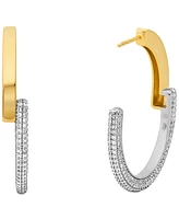 Michael Kors 14K Gold-Plated Sterling Silver Hoop Earrings - Two