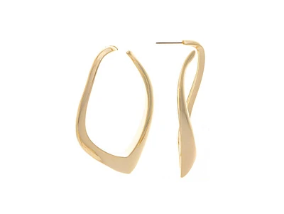 Rivka Friedman Polished Organic Wavy Hoop Earrings