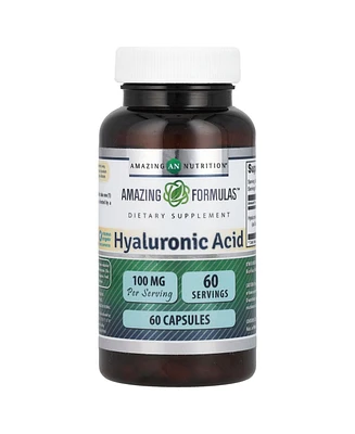 Amazing Nutrition Amazing Formulas Hyaluronic Acid 100mg Capsules Supplement | Non Gmo | Gluten Free | Made