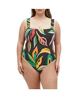 City Chic Plus Maui Print 1 Piece