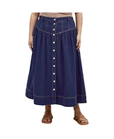 City Chic Women's Ari Denim Skirt