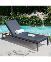 Navan Chaise Lounge - Dark Grey