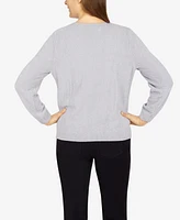 Alfred Dunner Petite Classic Chenille Pullover Sweater