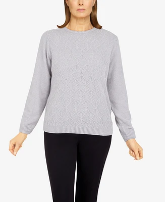 Alfred Dunner Petite Classic Chenille Pullover Sweater