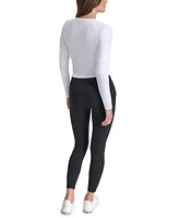 Dkny Women's Distressed 1989 Logo Crewneck Top