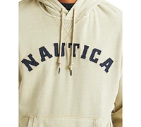 Nautica Men's Relaxed Fit Garment Dyed Terry Logo Hoodie