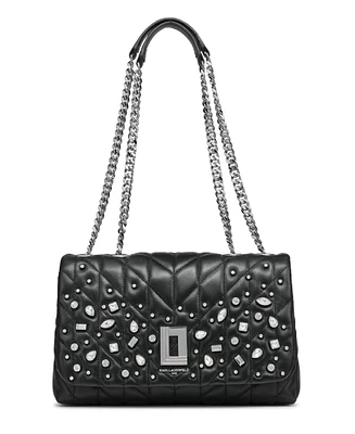 Karl Lagerfeld Paris Lafayette Medium Embellished Shoulder Bag