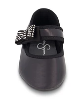 Jessica Simpson Toddler Girls Amy Crystal Bow Ballet Flat