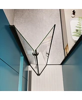 1 3/8" adjustment, universal pivot shower door, with 1/4" tempered glass