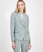 Tahari Asl Women's Heathered Double-Breasted Blazer