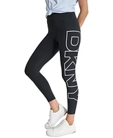 Dkny Sport Women's High-Rise Logo Graphic 7/8 Leggings