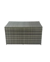 Streamdale Furniture Outdoor Storage Box, 200 Gallon Wicker Patio Deck Boxes with Lid, Outdoor Cushion Storage for Kids Toys, Pillows, Towel