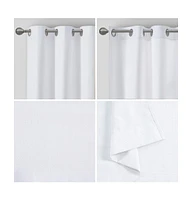Basketweave Room Darkening Curtain Panel Pair(2 Pcs Window Panels)