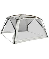 Streamdale Furniture 12' x 12' Screen House Room, UV50+ Screen Tent with 2 Doors and Carry Bag, Easy Setup, for Patios Outdoor Camping Activities