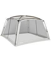 Streamdale Furniture 12' x 12' Screen House Room, UV50+ Screen Tent with 2 Doors and Carry Bag, Easy Setup, for Patios Outdoor Camping Activities