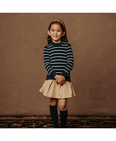 Hope & Henry Little Girls Ponte Pleated Uniform Skort