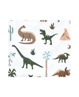 Hudson Baby Boys Cotton Flannel Receiving Blankets, Retro Dinosaur, One Size