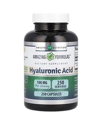 Amazing Nutrition Amazing Formulas Hyaluronic Acid 100mg 250 Capsules Supplement | Non Gmo | Gluten Free | Made