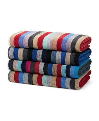 Ben Kaufman Cotton Classic Multi-Color Stripe Towel - Oversized & Cozy Beach Towel - Plush & Soft 100% Cotton Swim Towel