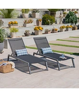 Simplie Fun Classic Aluminum Chaise Lounges: Adjustable Comfort For Outdoor Relaxation