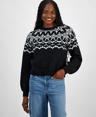 And Now This Trendy Plus Fair Isle Crewneck Sweater, Exclusively at Macy's