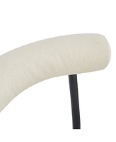 Modern Toothpick Dining Chairs with Curved Backrests (Set of 2)