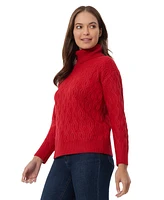 Jones New York Women's Cable-Knit Turtleneck Sweater