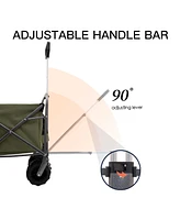 Streamdale Furniture Outdoor Garden Park Utility kids wagon portable beach trolley cart camping foldable with big wheels folding wagon