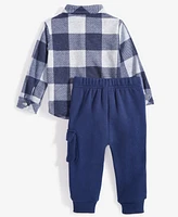 First Impressions Baby Boys Collared Shirt & Cargo Pants, 2 Piece Set, Exclusively at Macy's