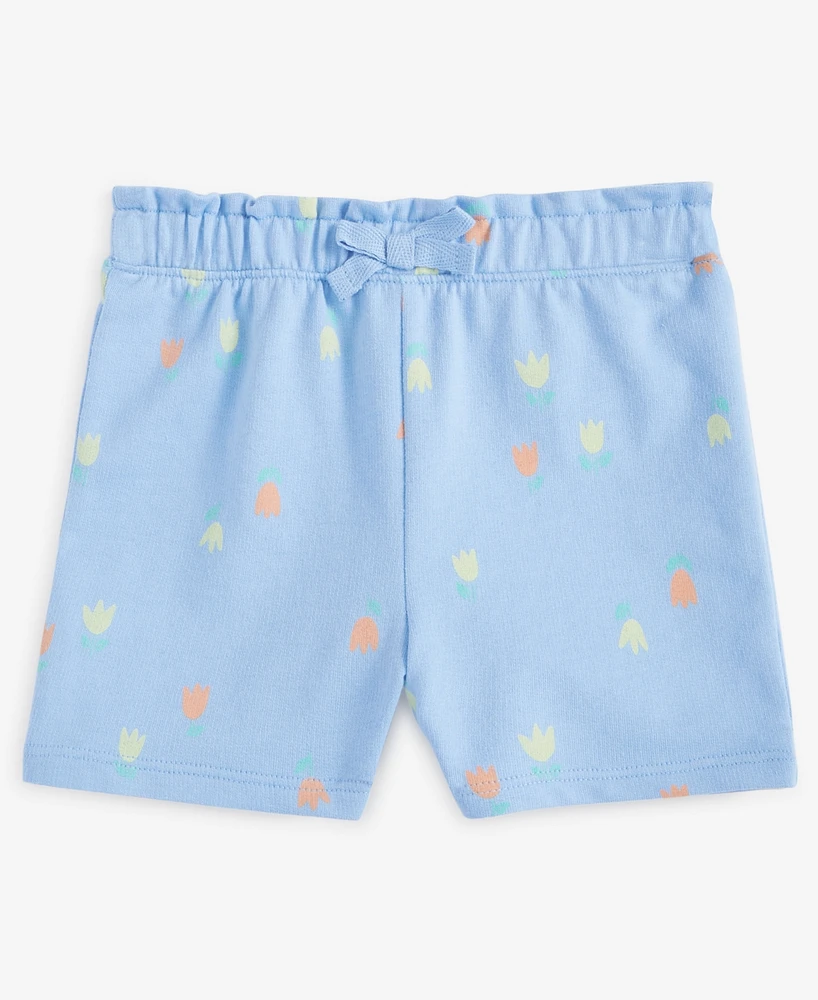 First Impressions Baby French Terry Tulip Twirl Shorts, Exclusively at Macy's