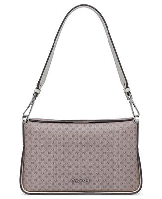 Calvin Klein Fay Signature Demi Shoulder with Magnetic Top Closure