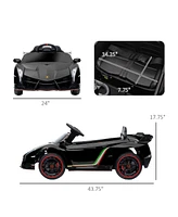 Streamdale Furniture Lamborghini Veneno Licensed Kids Electric Car with Bluetooth, 12V Ride on Car with Butterfly Doors, Remote Control