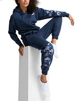 Puma Women's Essential Floral Vibes Rib-Hem Sweatpants