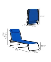 Streamdale Furniture Foldable Mesh Chaise Lounge Chair: Comfort and Convenience for Outdoor Relaxation