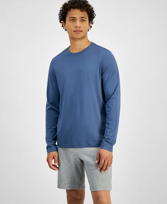 Michael Kors Men's Modern-Fit Stretch Mercerized Pique Long-Sleeve T-Shirt