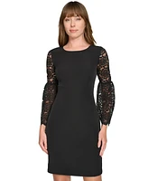 Tommy Hilfiger Women's Lace-Sleeve Sheath Dress