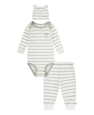 Huggies Baby Boys Cotton Waffle Bodysuit, Pants & Hat, 3 Piece Set