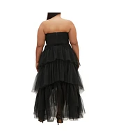 City Chic Plus Tulle Sweetheart Maxi Dress