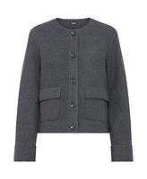 Olsen Women's Cropped Boiled Wool Blend Jacket