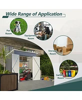 6'x4' Outdoor Metal Storage Shed for Garden Tools Lockable Door