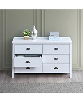 Streamdale Furniture Modern 6-Drawer Dresser with Interlock System and Chic Design