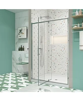 Streamdale Furniture 38-42" W x 71" H Piovt Swing Glass Shower Door, Pivot Frame Sliding Shower Door with 1/4" (6mm) Clear Sgcc Tempered Glass