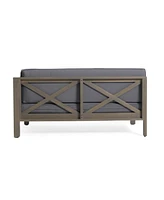 Streamdale Furniture Brava X-Back Right Corner Bench, Dark Grey