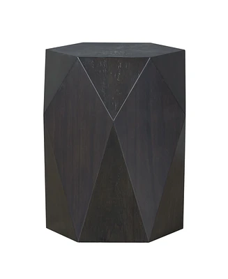 Simplie Fun Hanniel End Table, Black Finish